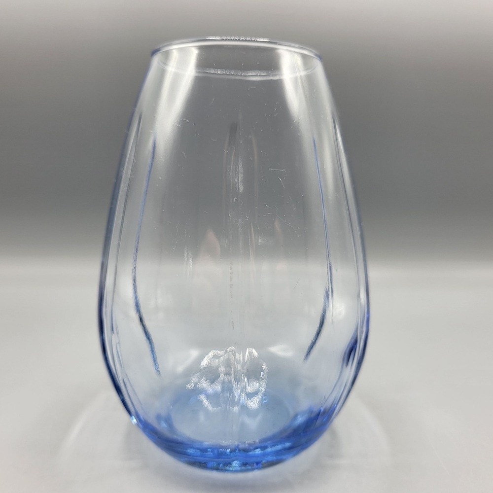 FTD Light Blue Glass Vase Made In USA 6" Tall Home Table Decor